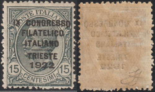 1922 congresso filatelico - 1922, ix