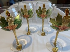 Set 4 vetri artistici dipinti