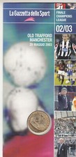 La Gazzetta Dello Sport Milan CHAMPIONS LEAGUE OLD TRAFFORD MAGGIO 2003 Medaglia
