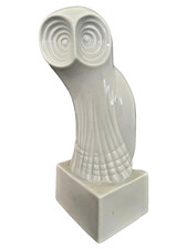 Statuina gufo porcellana