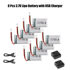 8x 3.7V 650mAh batteria lipo