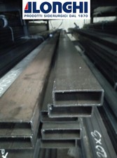 TUBOLARE FERRO ACCIAIO QUADRO 80X40X2 mm. BARRA PROFILO 3 PEZZI da 2 METRI