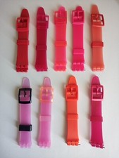 CINTURINO IN PVC  X SWATCH ATTACCO 17 MM. TONALITÀ ROSSO