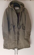 Woolrich donna parka, verde, cappuccio abbottonabile, taglia extra small