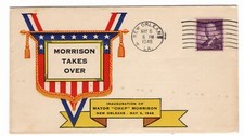 Morrison prende il controllo del sindaco di New Orleans "Chep" - Teixeira WWII Patriotic Cachet