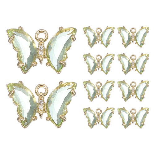 Pcs charm farfalle strass - 10,