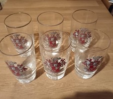 6 Bicchieri Birra "BECK'S" Vintage Mai utilizzati con bordo dorato GERMANY