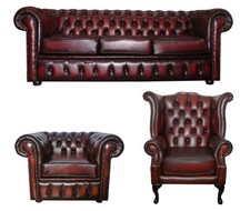 Divano Chesterfield Pelle Tre