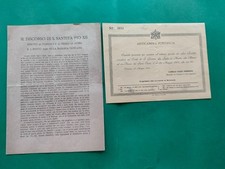 BIGLIETTO PER UDIENZA PAPALE , 1925, PIO XI - DISCORSO DI PAPA PIO XII, 1940