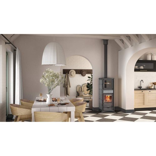 Stufa legna con forno - a,