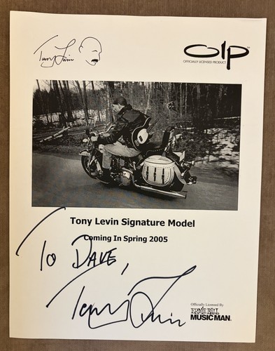 Autografo tony levin firmato - autografo,