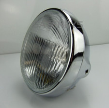 Vetro faro tondo moto 7" CROMO