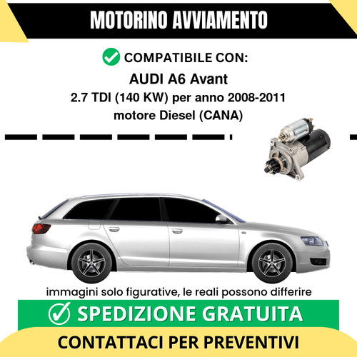 Motorino avviamento audi - avviamento, a6