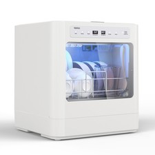 Lavastoviglie da Tavolo Mini Lavastoviglie Doppia Lavastoviglie 5Modalità 42cm Libera Installazione