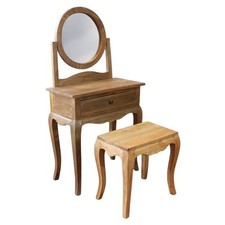 toletta con sgabello in legno