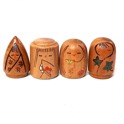 Bambole giapponesi kokeshi - bambole,