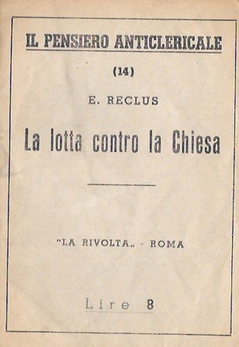 Lotta contro chiesa - lotta, pensiero