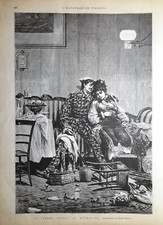 Antique Print SLEEPING