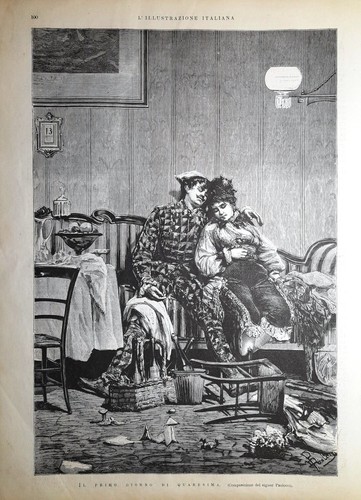 Stampa antica arlecchino - stampa,