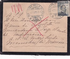 XX253-MINISTERO DELLA MARINA-ROMA-DOPPIO CERCHIO SU 15 MICHETTI