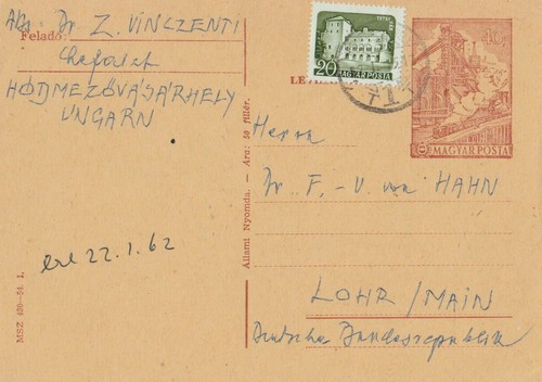 Cartolina magyar posta - cartolina,
