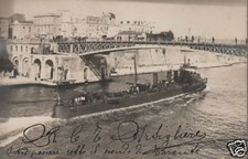 PUGLIA_TARANTO_MARINA MILITARE_VEDUTA CON NAVE_BELLA FOTO CARTOLINA D'EPOCA
