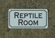 Reptile room metal sign - room,