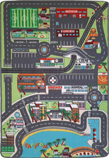 | Tappeto per Auto per Bambini in Città - 95 X 133 Cm | Tappetino Da Gioco Su St