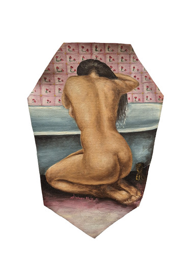 Donna nuda girata spalle - donna,