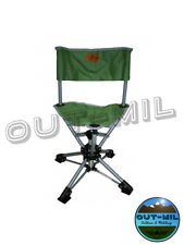 Sedia robusta Girevole seggiolino Caccia Pesca pieghevole verde militare