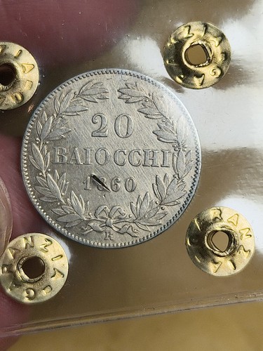 Moneta baiocchi 1860 r - 20,