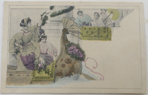 1900 cartolina liberty - liberty, donnina