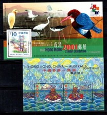 Hong Kong 2001 Mi. Bl. 93 Foglietto 100% Nuovo ** drago, barca, expo francobolli