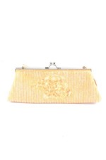 GEORGIOU STUDIO Borsa clutch Donna Borsa arancione chiaro-oro elegante
