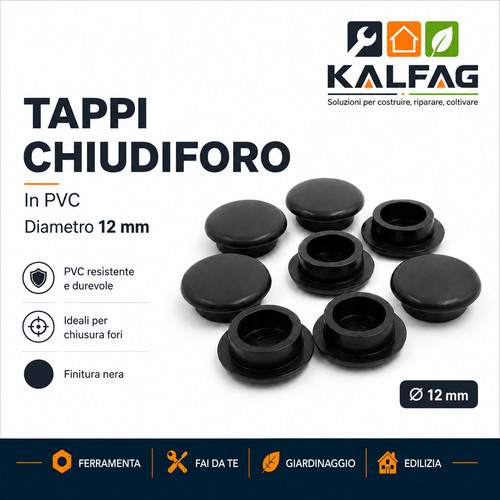 100 tappo copriforo 12 - 100, ø
