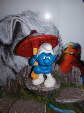 Puffo 1979 smurf con ombrello - puffo,