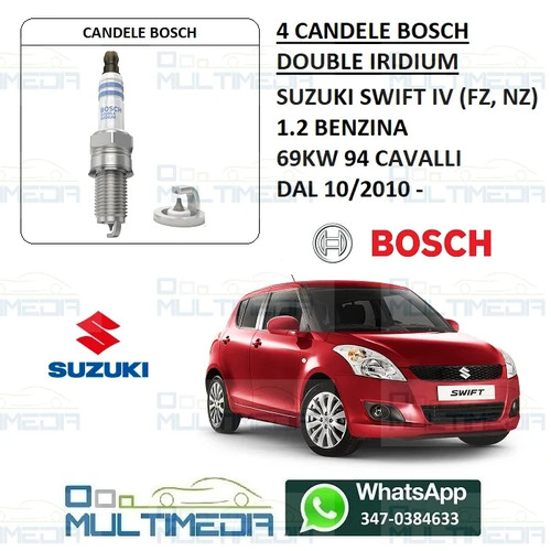 Candele bosch double - 4, iridium