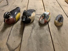 4 anatre papere in ceramica da