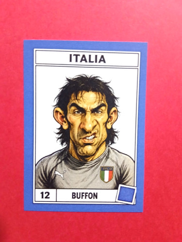 Figurina caricatura calciatori - figurina,