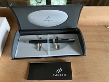Parker sonnet, penna a sfera tratto medio blu in resina e acciaio mai usata