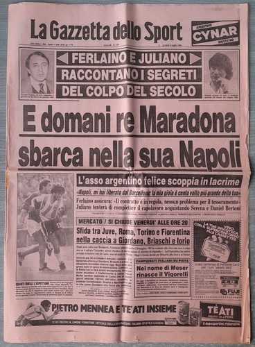 Giornale maradona acquisto - giornale,