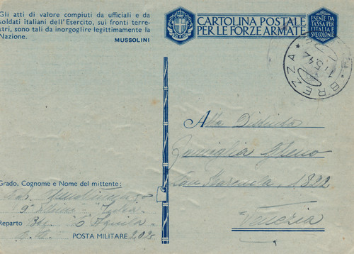 Italia regno 1942 cartolina - regno,