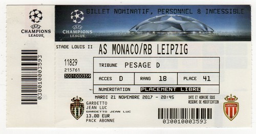 Biglietto monaco rb - as,