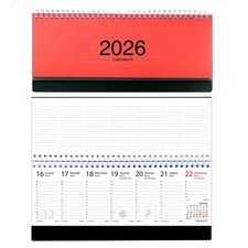Agenda 2026 settimanale ufficio calendario planning planner - ROSSO