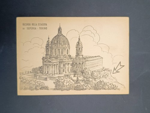 Cartolina ricordo sciagura - cartolina,