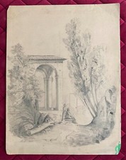 ANTONIO FONTANESI, DISEGNO A MATITA 1836