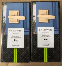 LOTTO 2 Maniglie per porta passaggio sala/armadio ottone satinato Baldwin Torrey 93520-015 