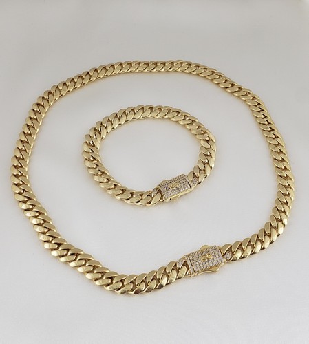 Set collana bracciale catena - e,
