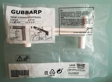 SET DI DUE MANIGLIE IKEA GUBBARP BIANCO 116MM 003.364.32 - NUOVE MAI UTILIZZATE