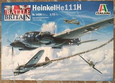 ✅ HE 111 H-6 BATTLE OF BRITAIN 80th ANN.KIT 1:72 Italeri 1436 Aerei Modellino